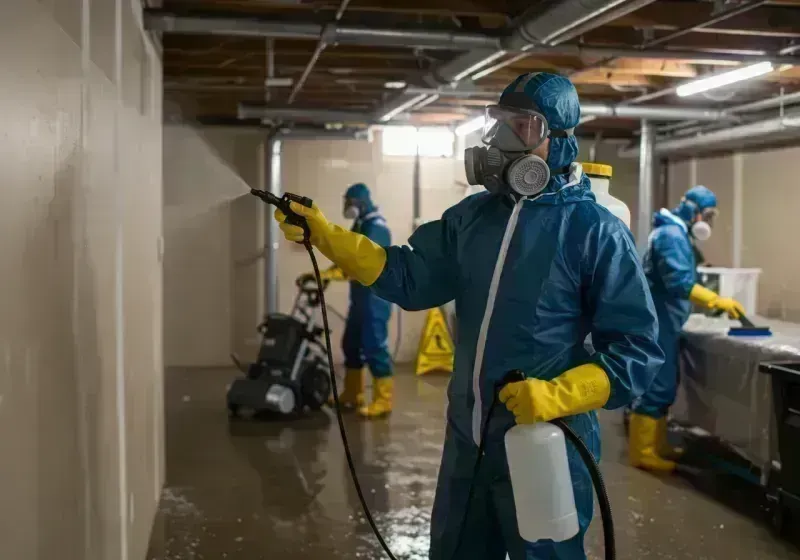 Basement Sanitization and Antimicrobial Treatment process in Cle Elum, WA